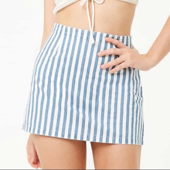 Forever 21 Striped Mini Skirt - Picture 1 of 1